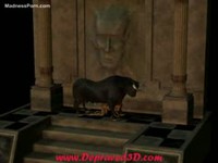 Horny bull enjoys assfucking its victim in the palace